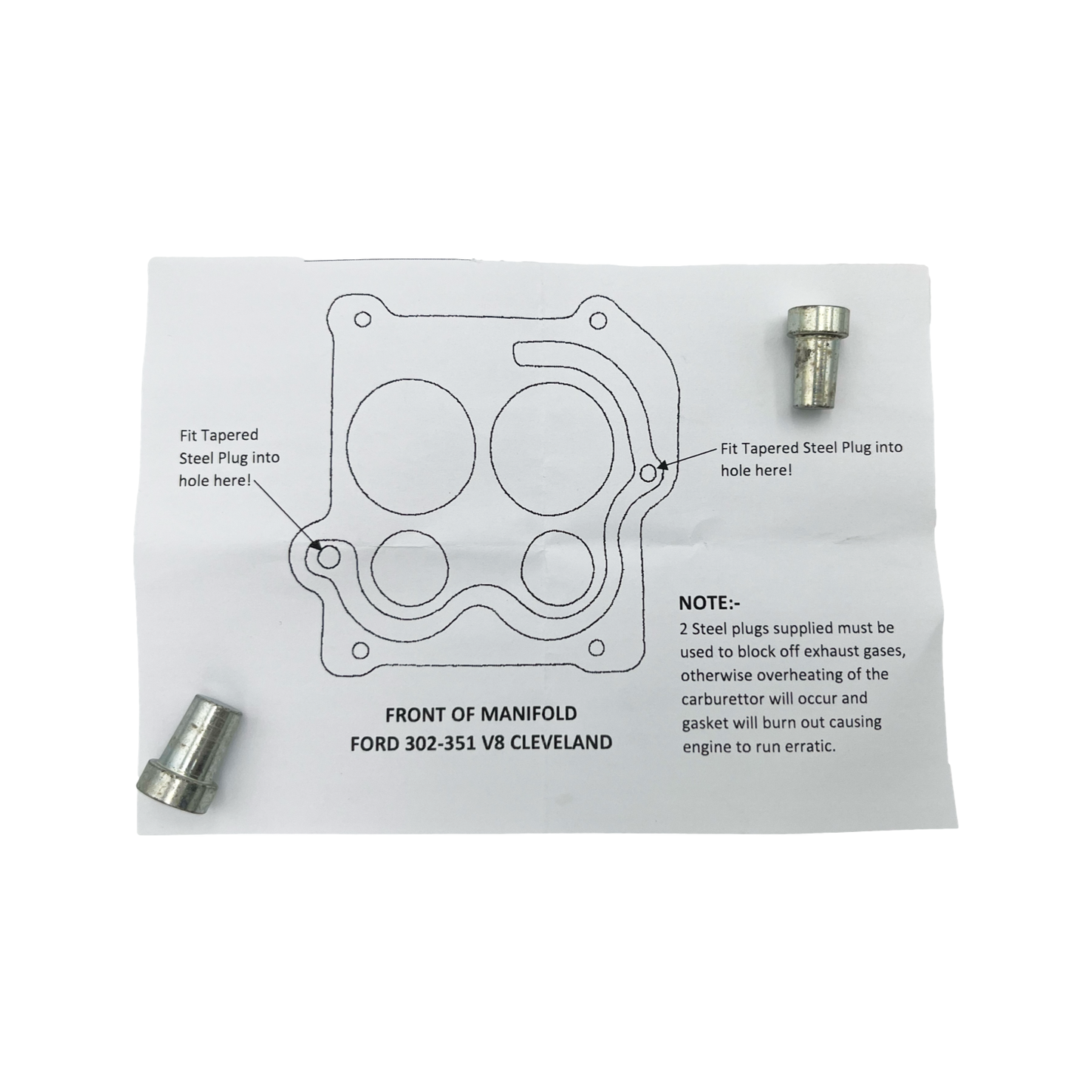 Holley 465, 600, 750 Carby to Spreadbore Manifold Adapter Plate Carburettor FORD XC XD F100 CARTER THERMOQUAD
