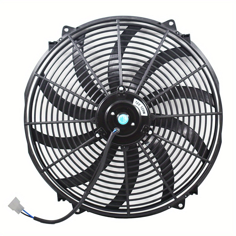 Car cooling fan 12V with ten black blades