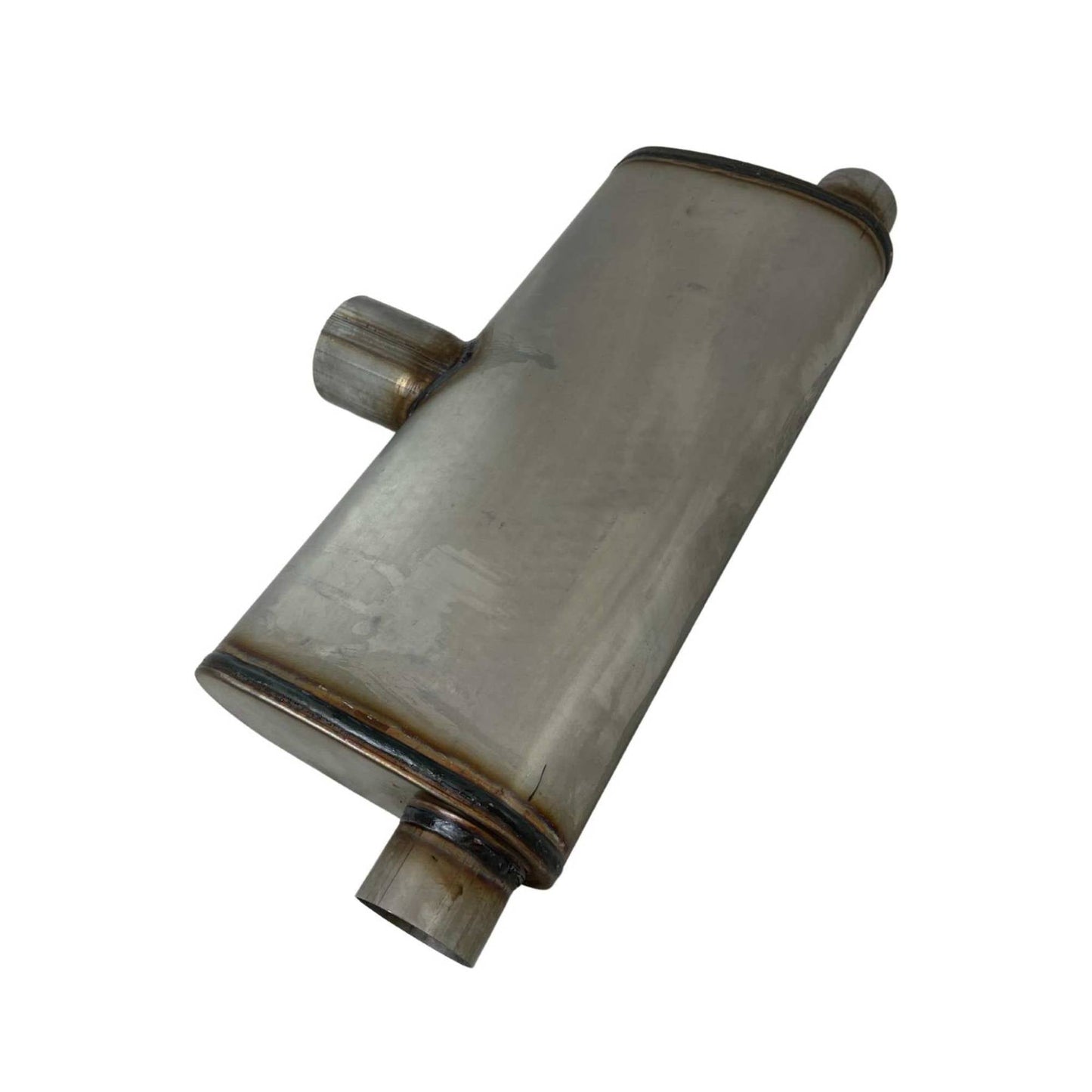 3" Performance Muffler East / West - 9" x 4" Oval, 20" Long, 409 SS