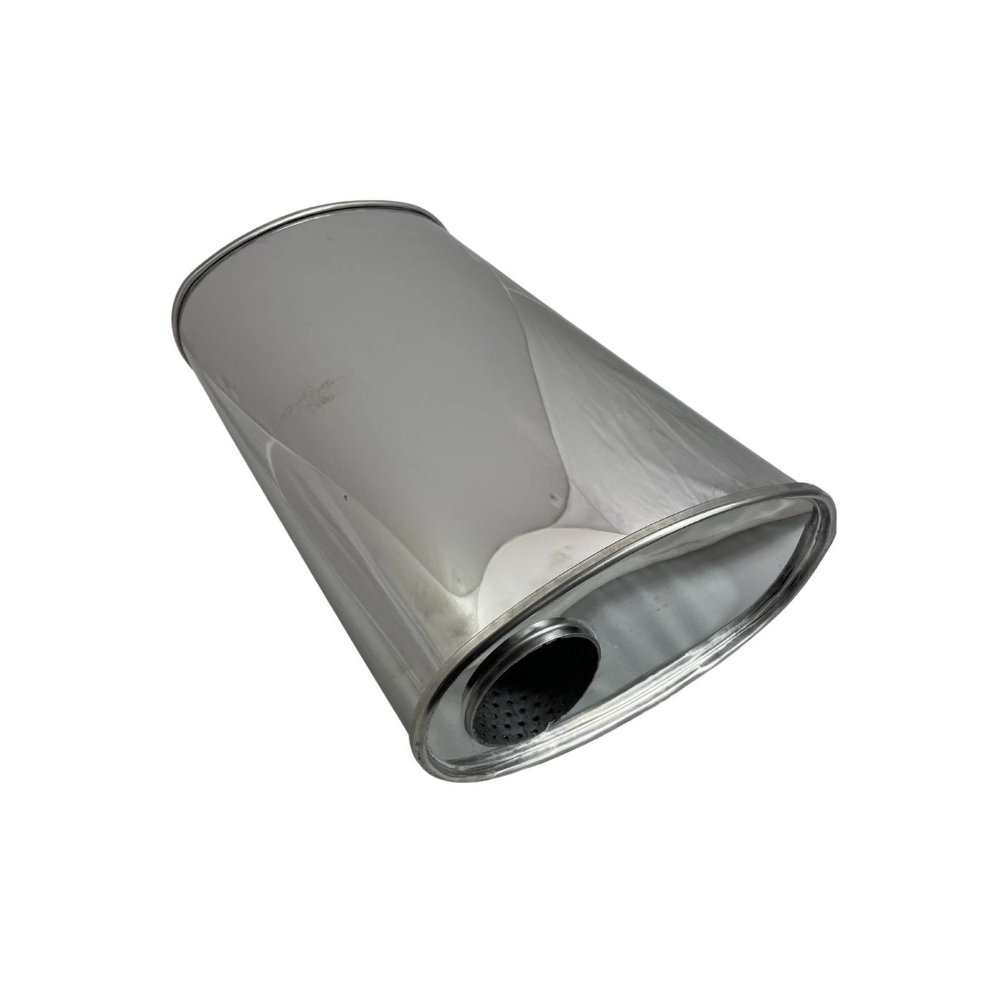 3" Performance Muffler Offset/Offset - 11" x 6" Oval, 20" Long, 430 SS