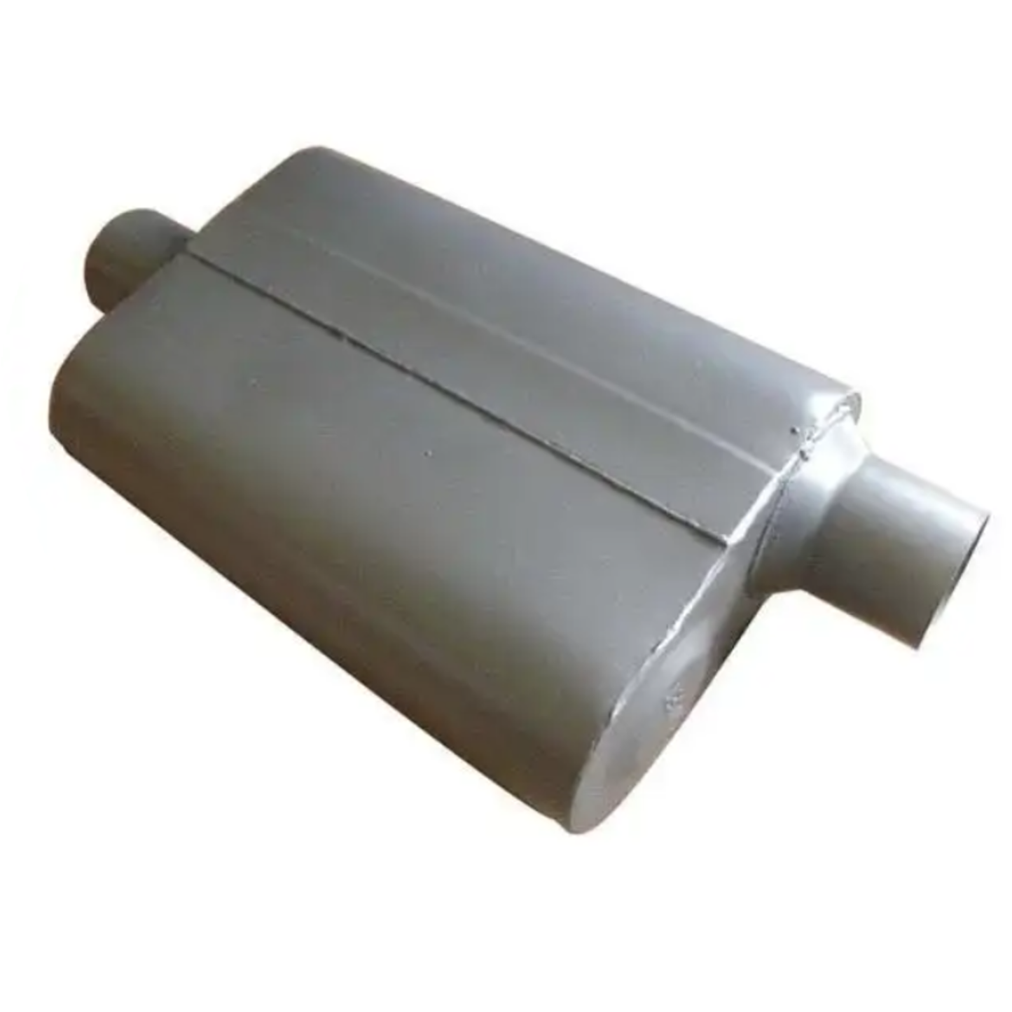 3" Performance Muffler Offset/Centre - 9" x 4" Oval, 14" Long, Aluminised Steel