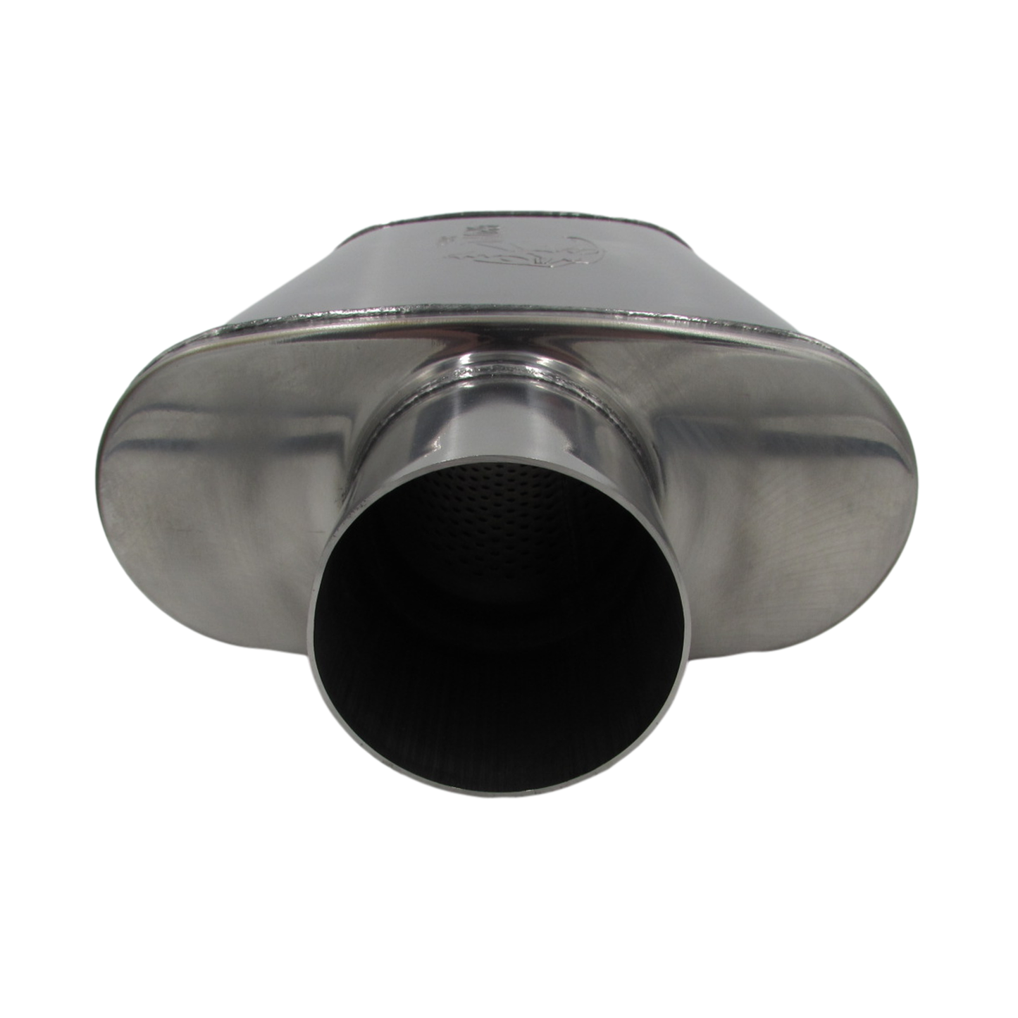3" Competition Muffler 10x4x14 Oval 409 Polished Stainless Steel Centre/Centre