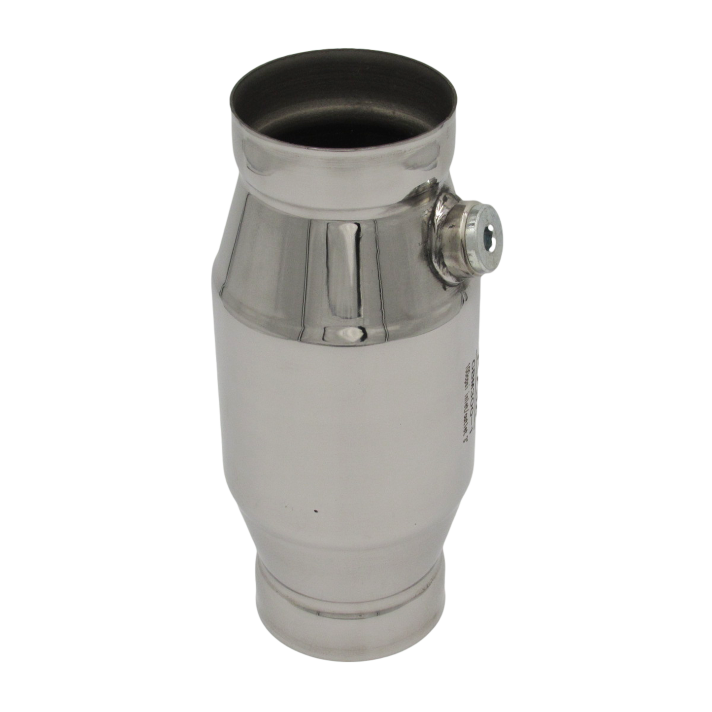 3" Hi Flow Catalytic Converter 100 Cell Polished Stainless Steel O2 Sensor Bung