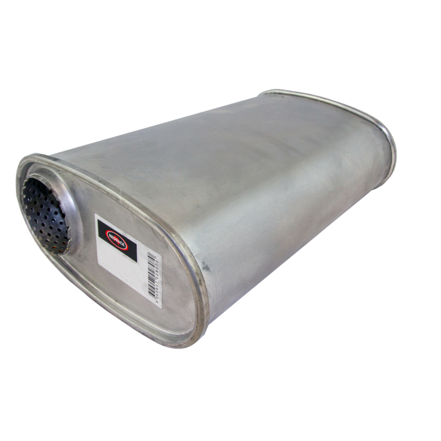 2" Chambered Muffler Offset/Offset - 8" x 4" Oval, 16" Long, Aluminised Steel