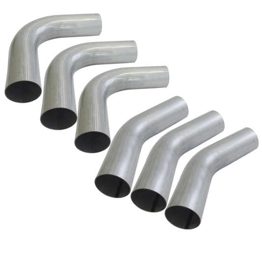 Set of 6 - 3" Inch Mandrel Bend Exhaust Pipe Aluminised Steel 3x 45 & 3x 90 Deg