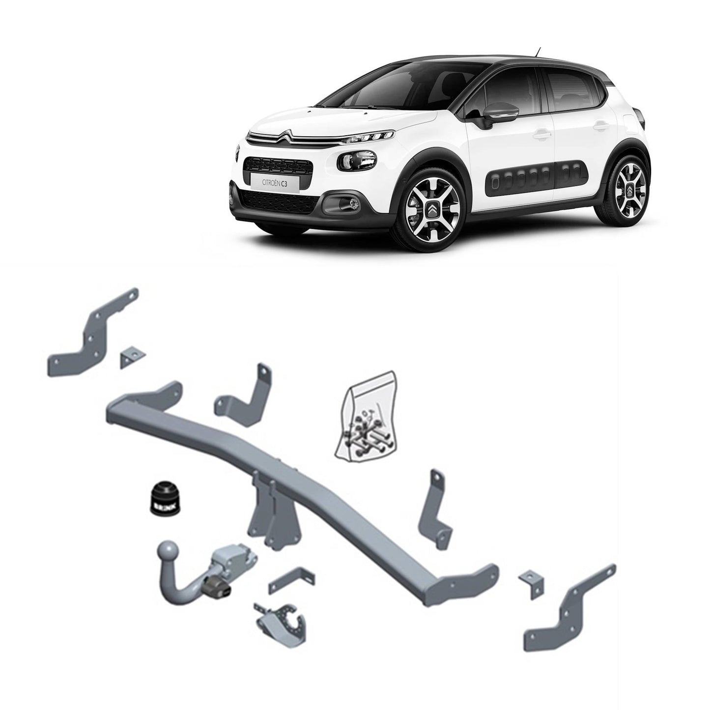 Brink Towbar European for Citroen C3 (06/2017 - 12/2020)