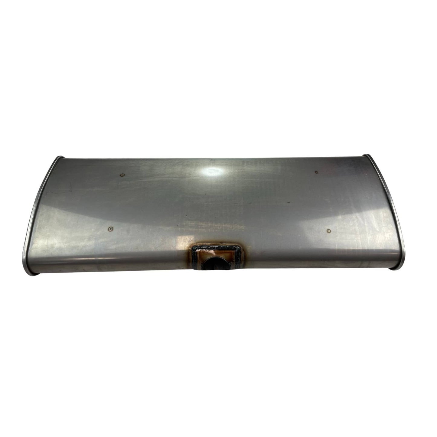 2-1/4" Triple Flow Muffler East / West - 12" x 4" Oval, 30" Long, 409 SS