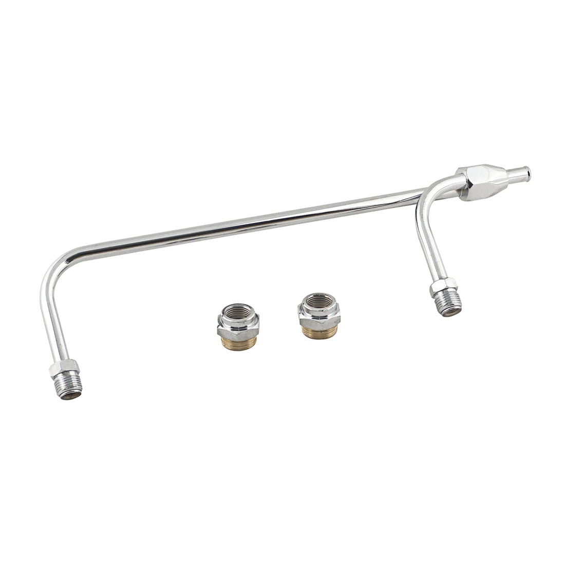 GASO Chrome Fuel Line Dual Inlet For 9-5/16" Inch Centres Holley 4BBL Carbs