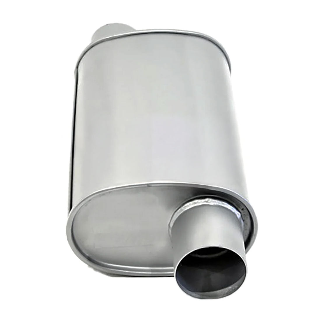 GASO Oval Muffler 3" Inch ID Offset/Offset 9" x 5" x 14" - Straight through (Chambered)