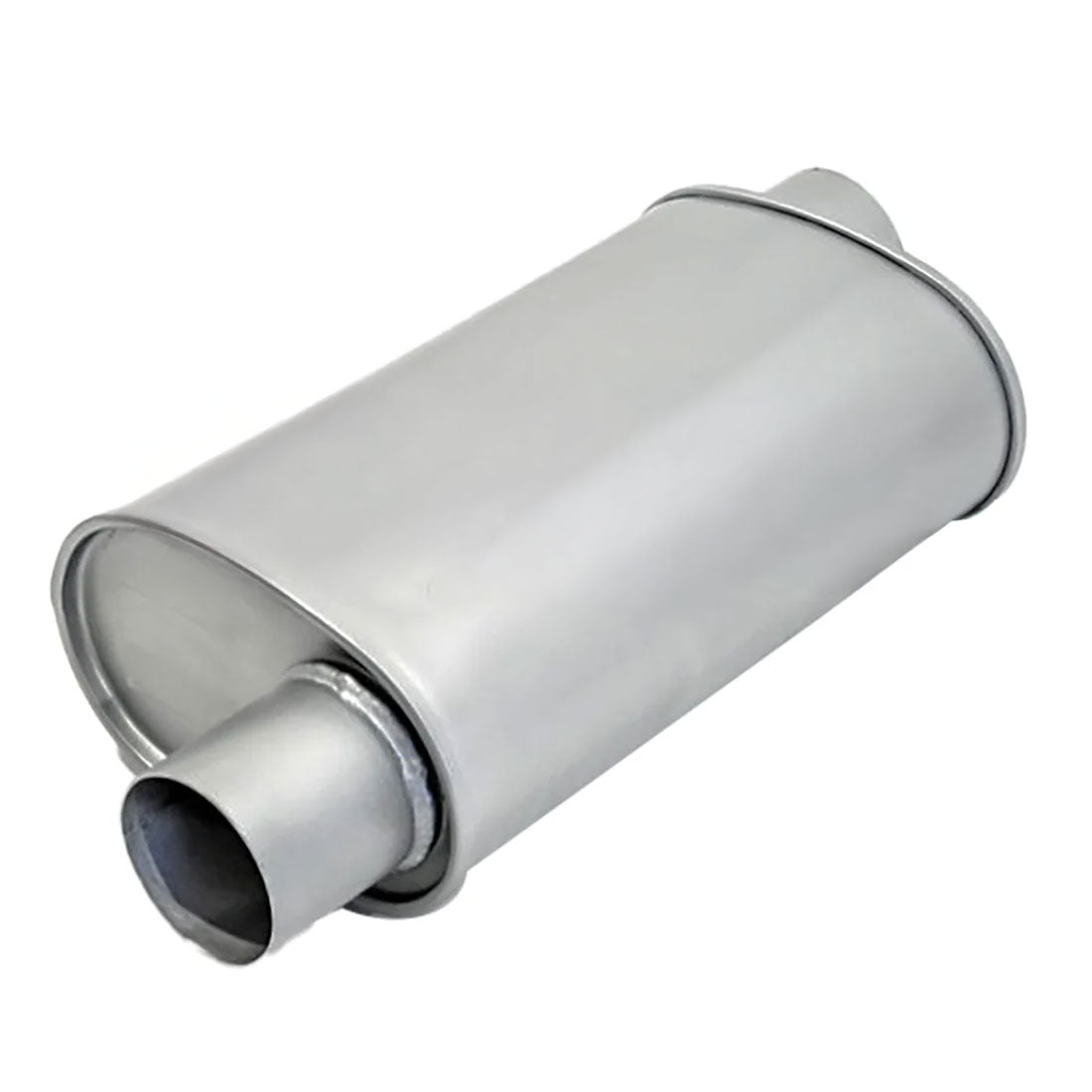 GASO Oval Muffler 3" Inch ID Offset/Offset 9" x 5" x 14" - Straight through (Chambered)