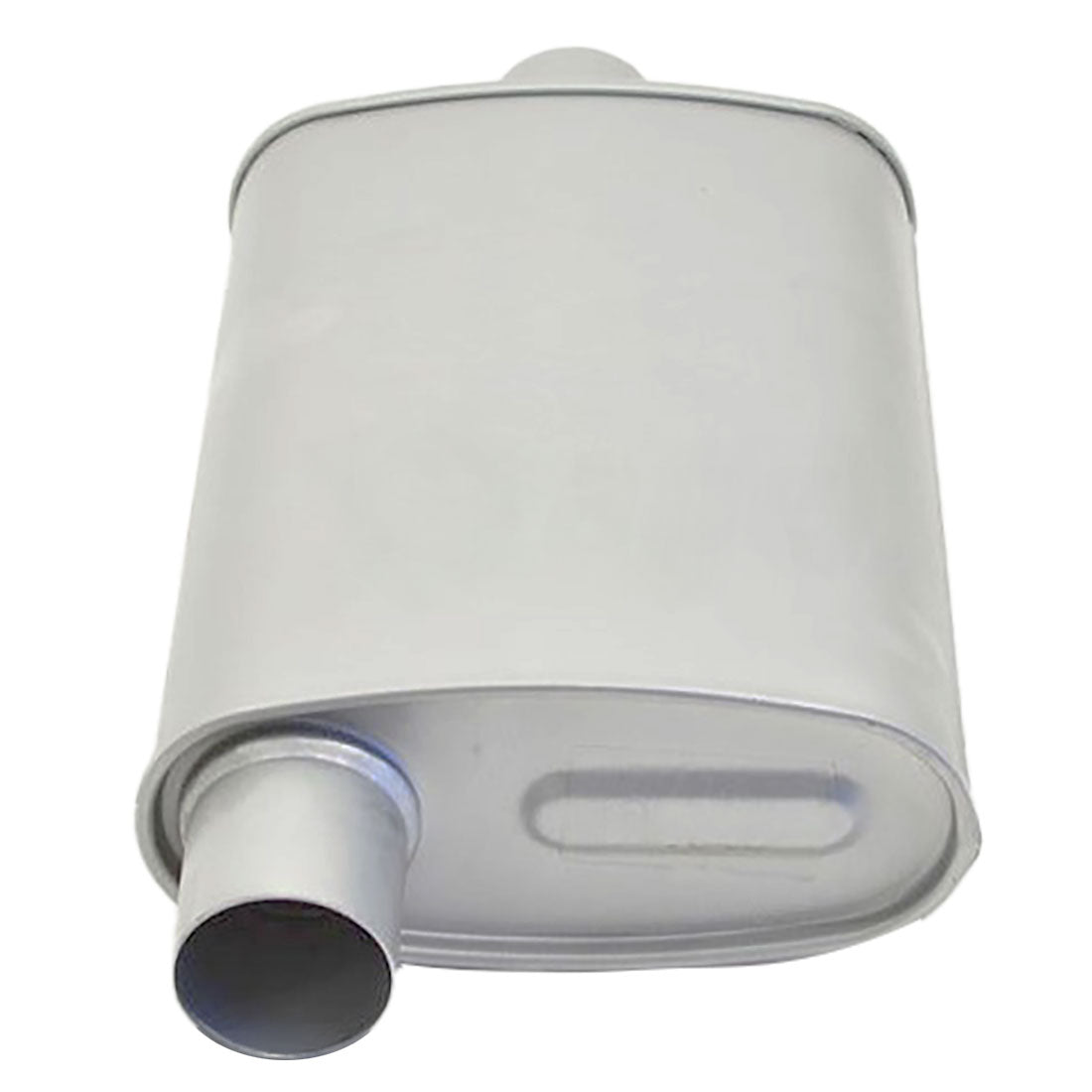 Redback Oval Muffler 2-1/2" Inch ID Offset/Centre 10" x 4" x 12" - Straight Through (Glass packed)