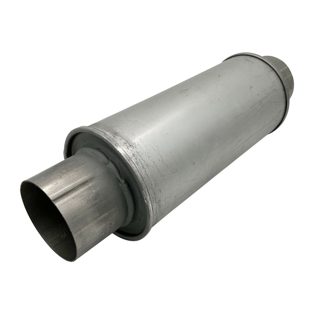 GASO Round Muffler 4" Inch ID Centre/Centre 6" Diam x 14" - Straight Through