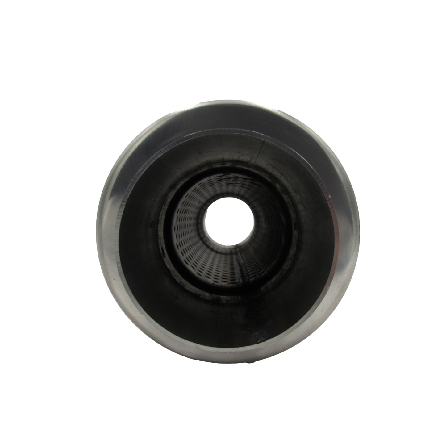 2.5" Inch Round Muffler 409 Stainless Steel 5" Diameter 12" Long - Polished