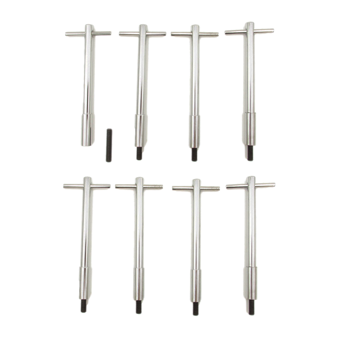 Chevy SBC 350 327 307 283 V8 Chrome Valve Cover T-Bar Rocker Bolts (8 pcs)