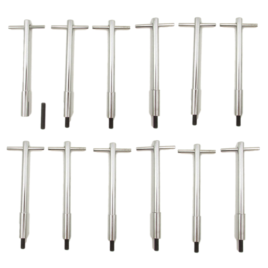 Holden 308 253 V8 Chrome Rocker Cover T-Bar Valve Cover Bolts (12 pcs)
