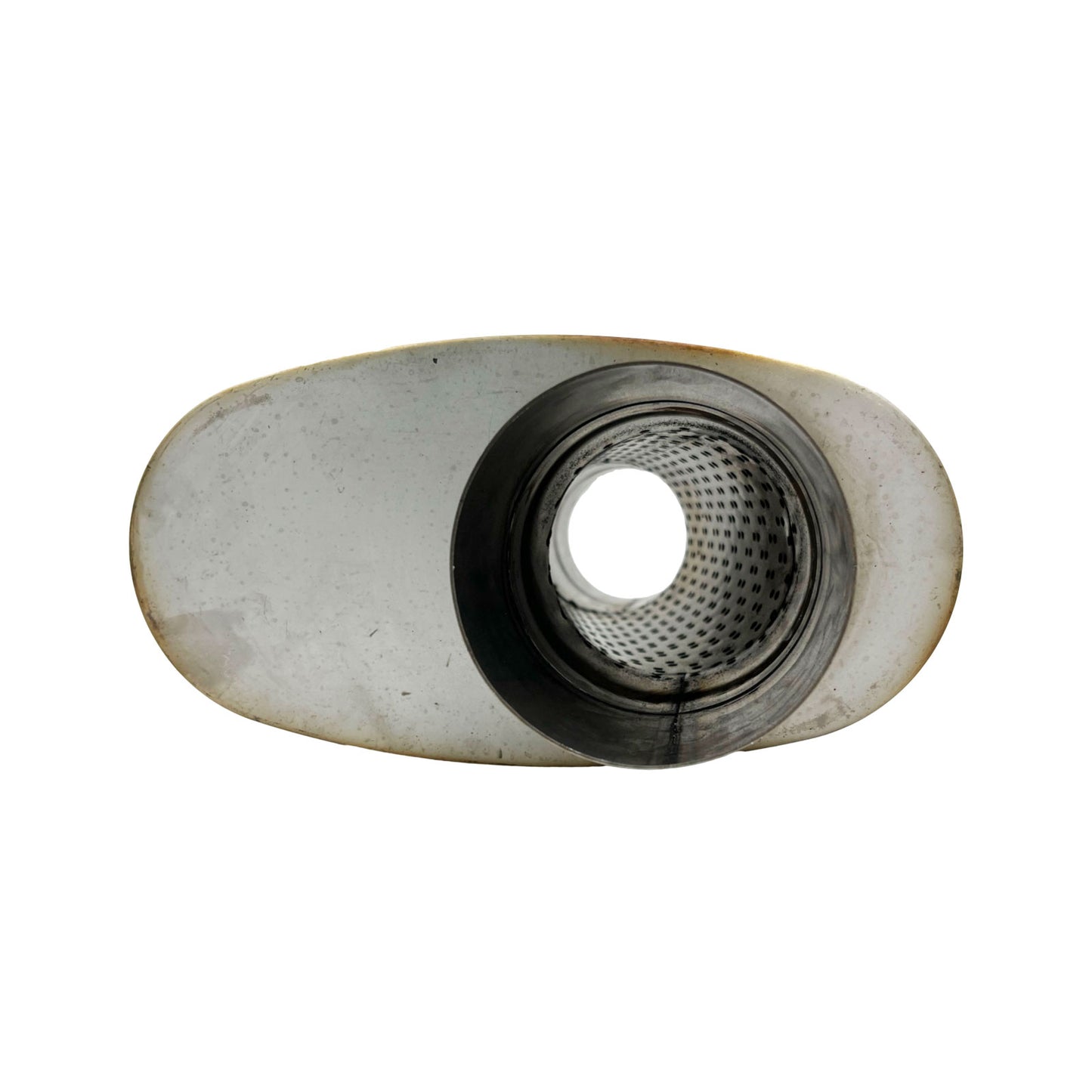 4" Inch Performance Muffler 12x6x14 Oval 409 Stainless Steel Offset/Centre