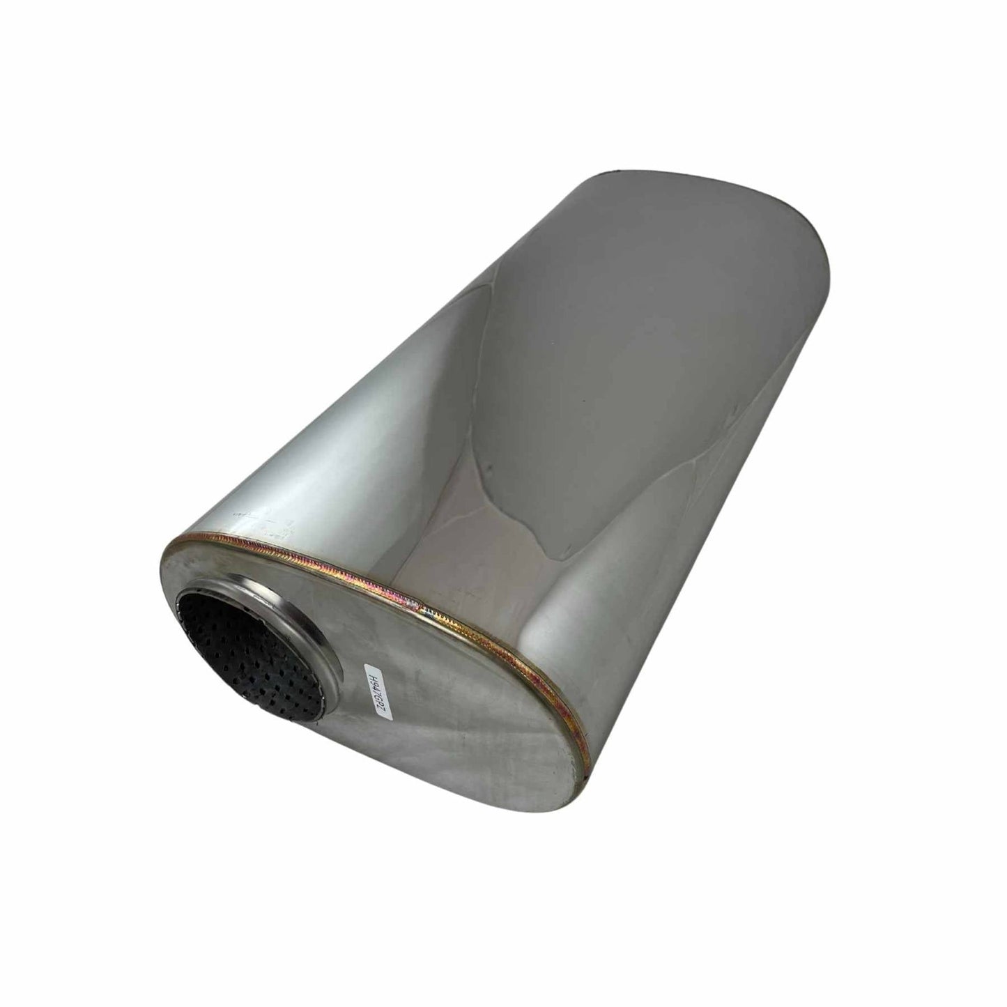 3-1/2" Performance Muffler Single In/Twin Out - 10" x 6" Oval, 20" Long, 430 SS