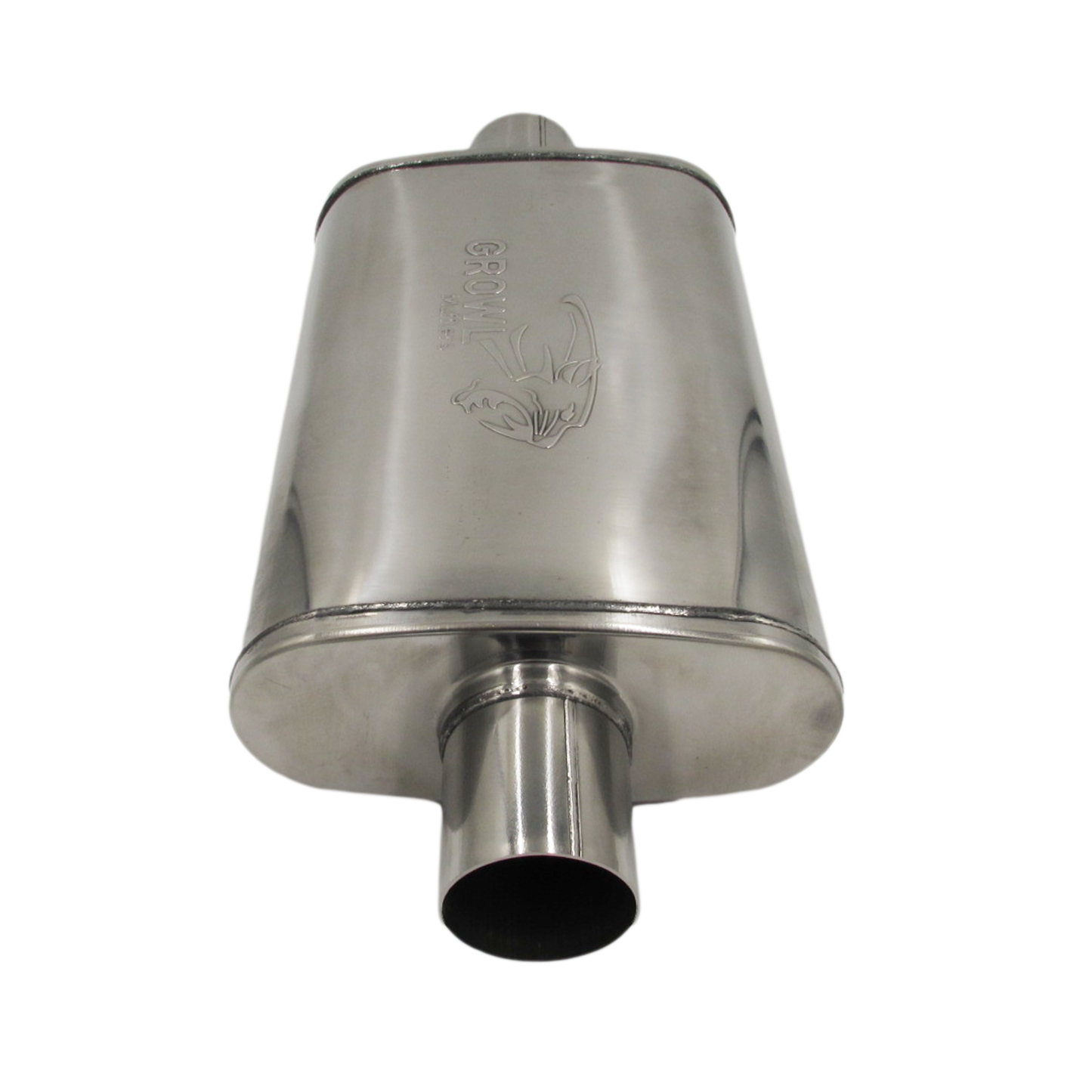 High-Performance 2.5" Competition Muffler Centre/Centre Polished Stainless Steel