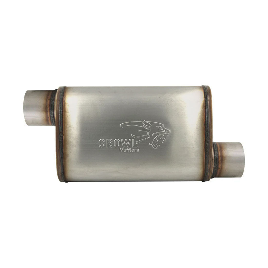 3" Competition Muffler 10x4x14 Oval 409 Stainless Steel Offset/Offset