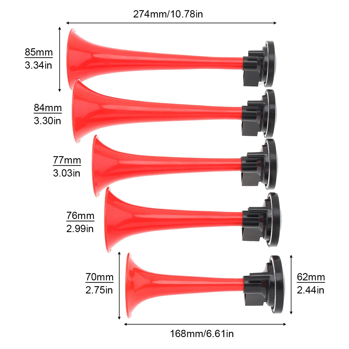 12V Dukes of Hazzard "Dixie" General Lee - 5 Trumpet Musical Car Horn