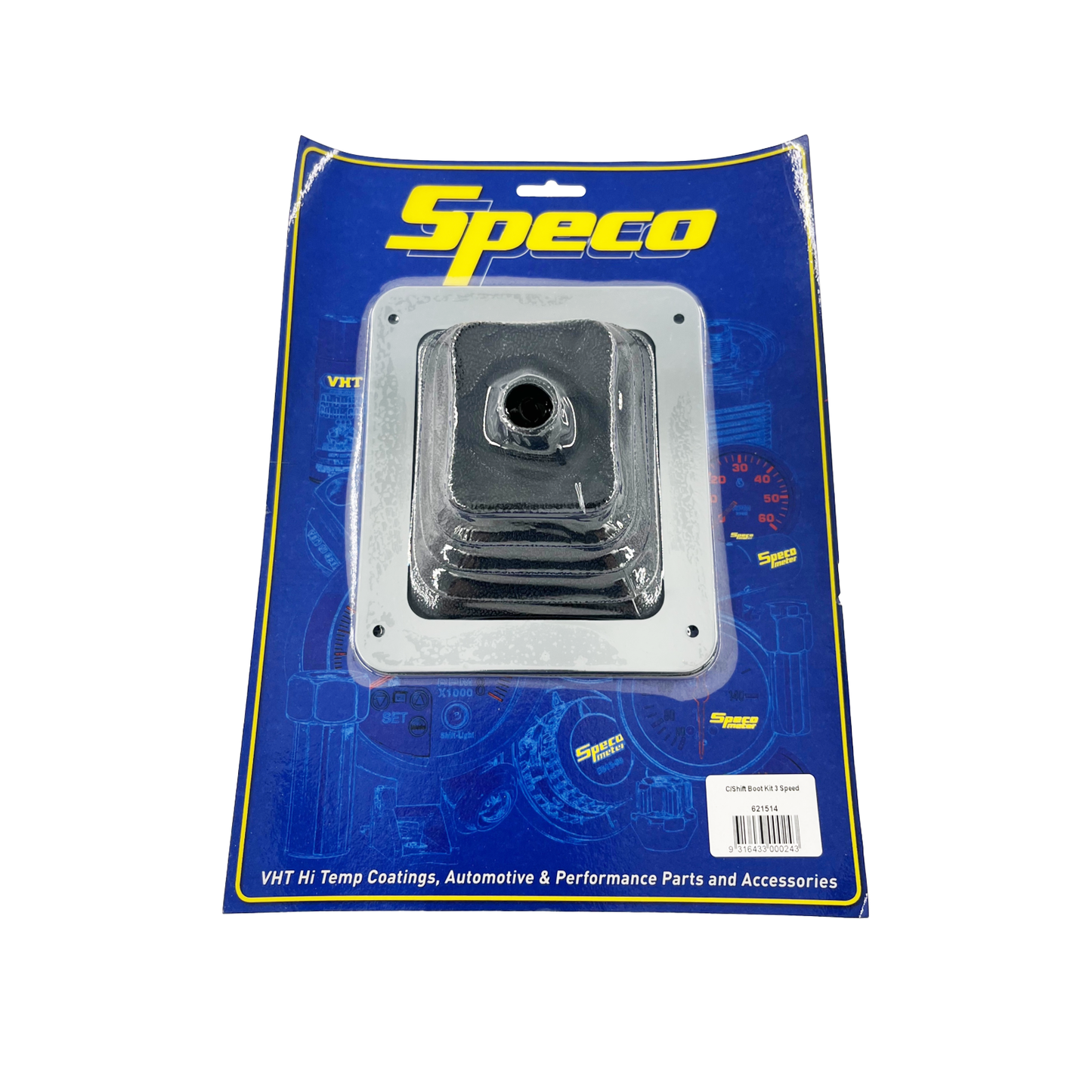 Speco Universal Rubber Gear Shifter Boot Cover 138 x 160mm Chrome Plate