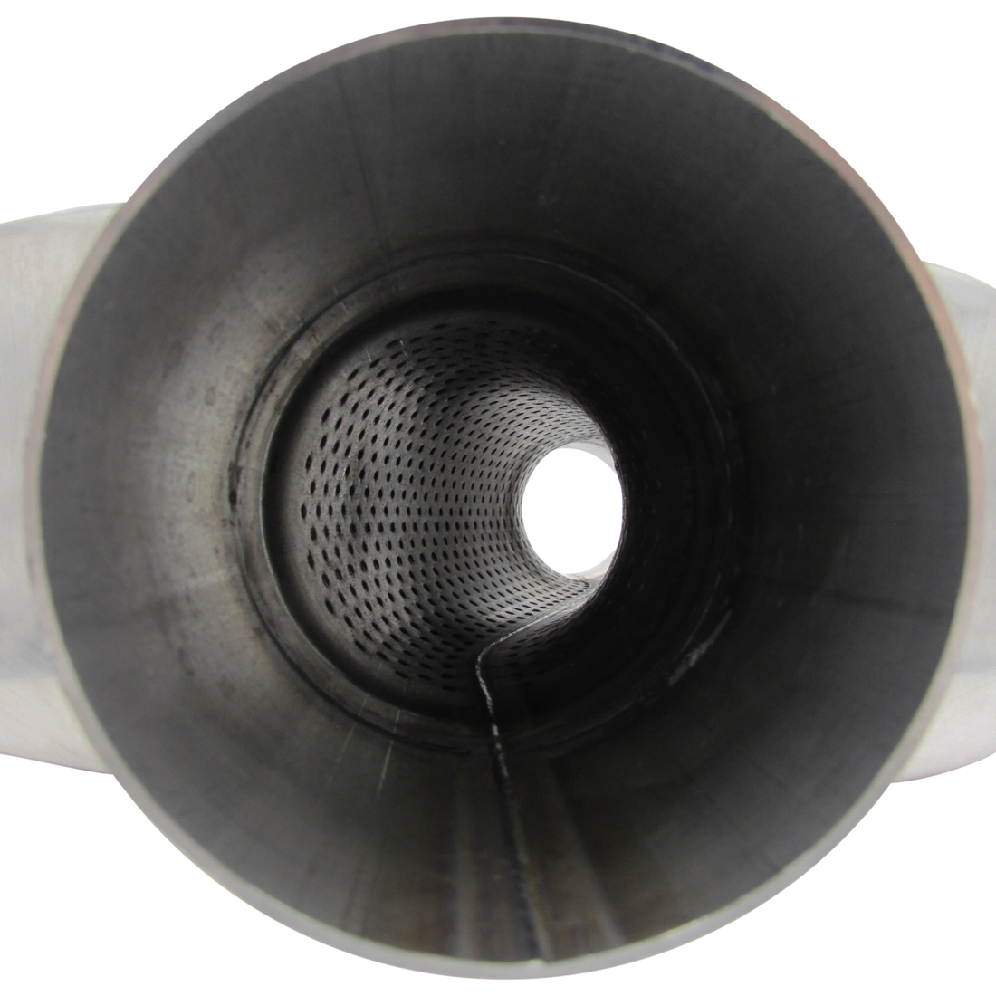 2.5" Competition Muffler 10x4x14 Oval 409 Polished Stainless Steel Offset/Centre