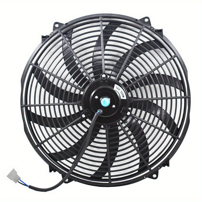 Car cooling fan 12V with ten black blades