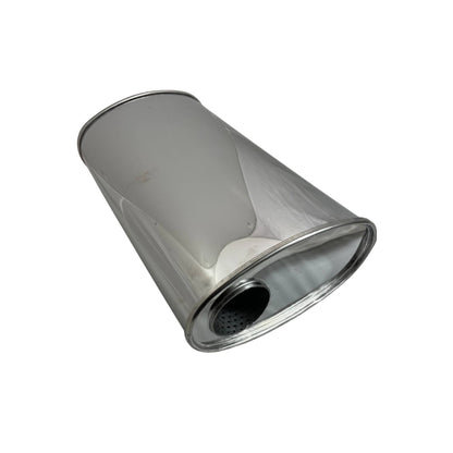 3" Performance Muffler Offset/Offset - 11" x 6" Oval, 20" Long, 430 SS