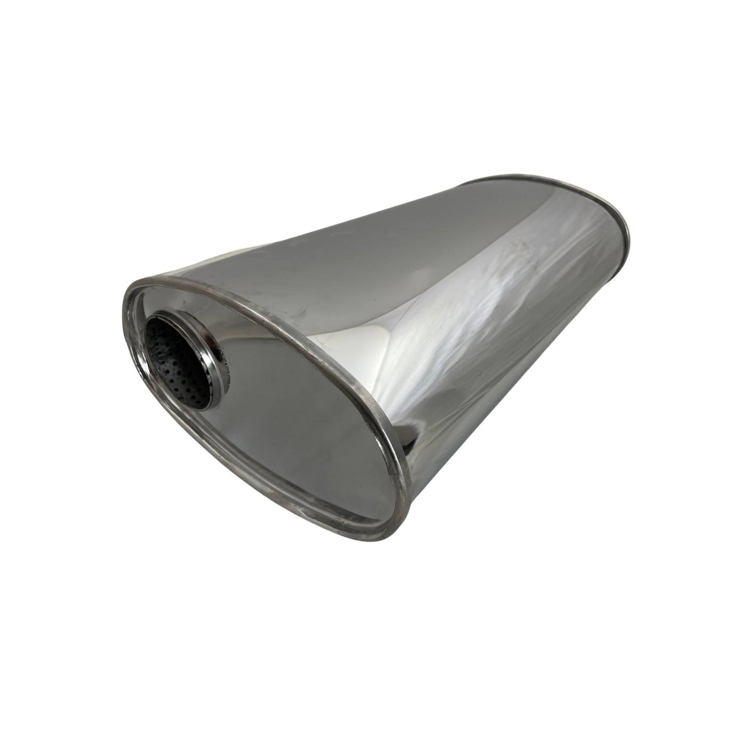 3" Performance Muffler Offset/Offset - 11" x 6" Oval, 20" Long, 430 SS