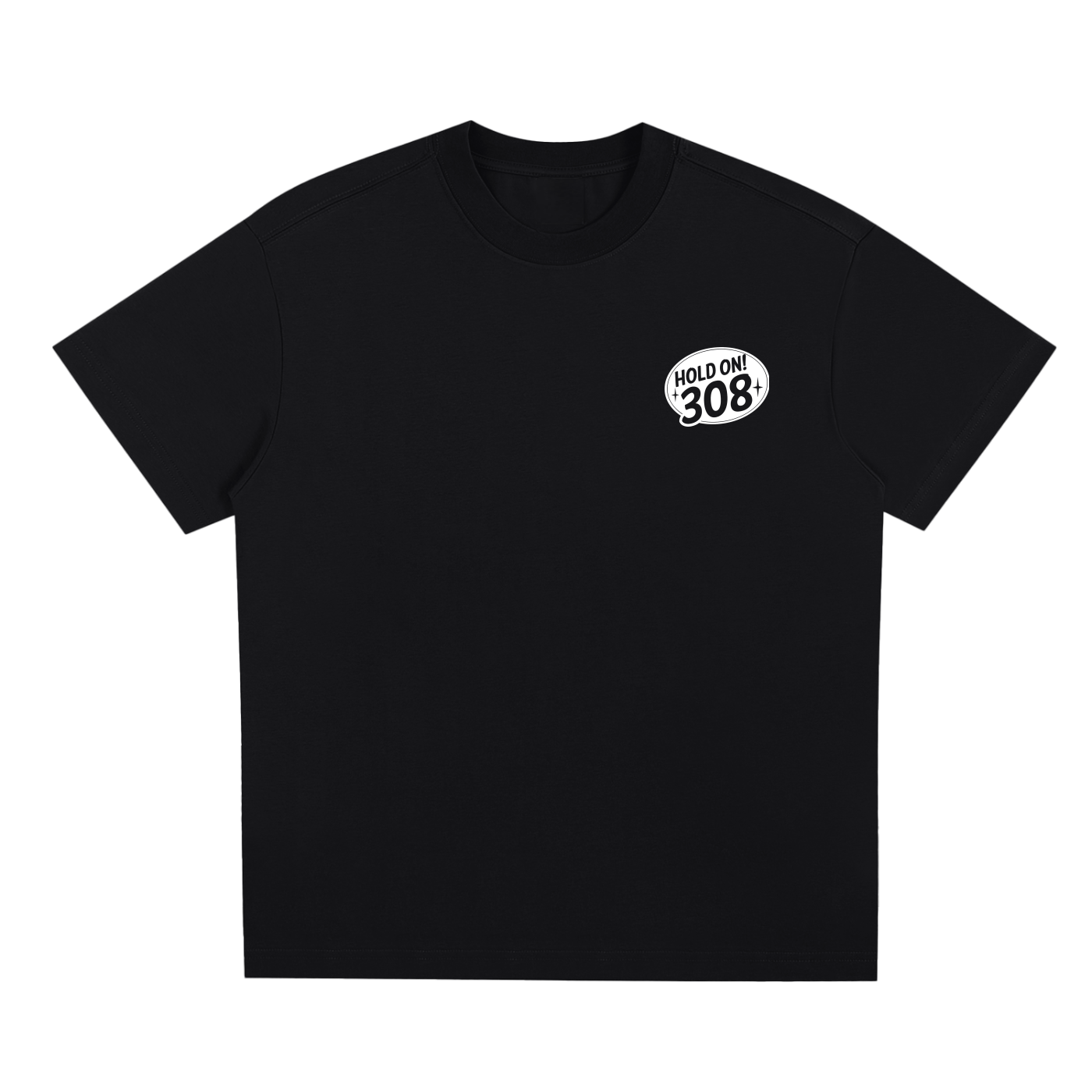 GASO "Hold On" 308 White On Black Quick-Dry T-Shirt Holden V8