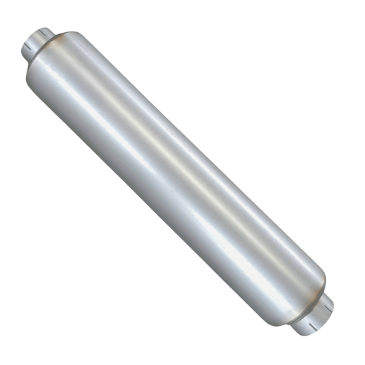 5" Inlet/Outlet Truck Muffler – 409 Stainless Steel, 10" Round x 44" Body