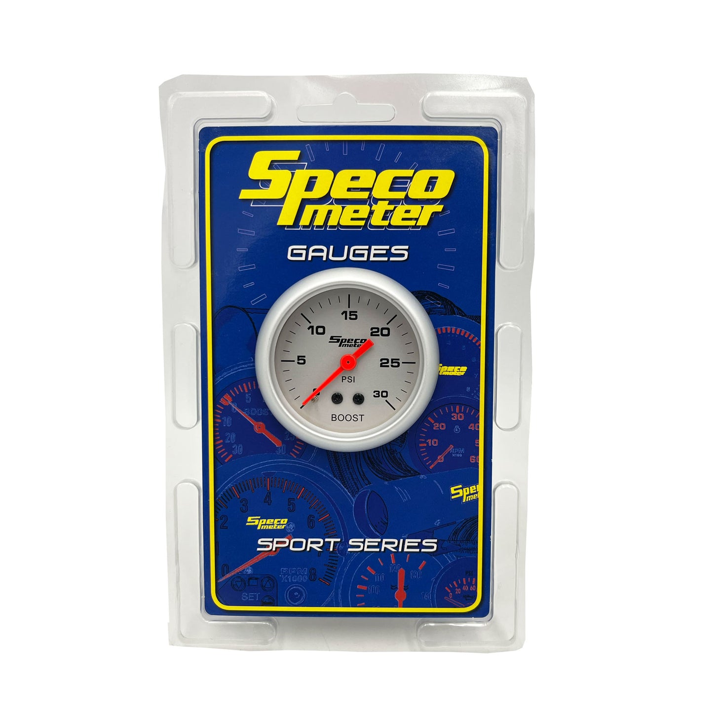 Speco Mechanical Diesel Turbo Boost Gauge 0-30psi 52mm 2" Silver White Face