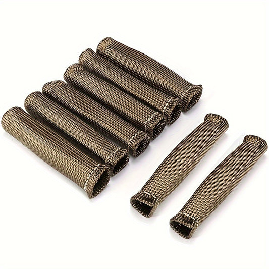 8 Pack of Spark Plug Boot Heat Sleeves 6" x 1" Heat Resistant Wire Protector