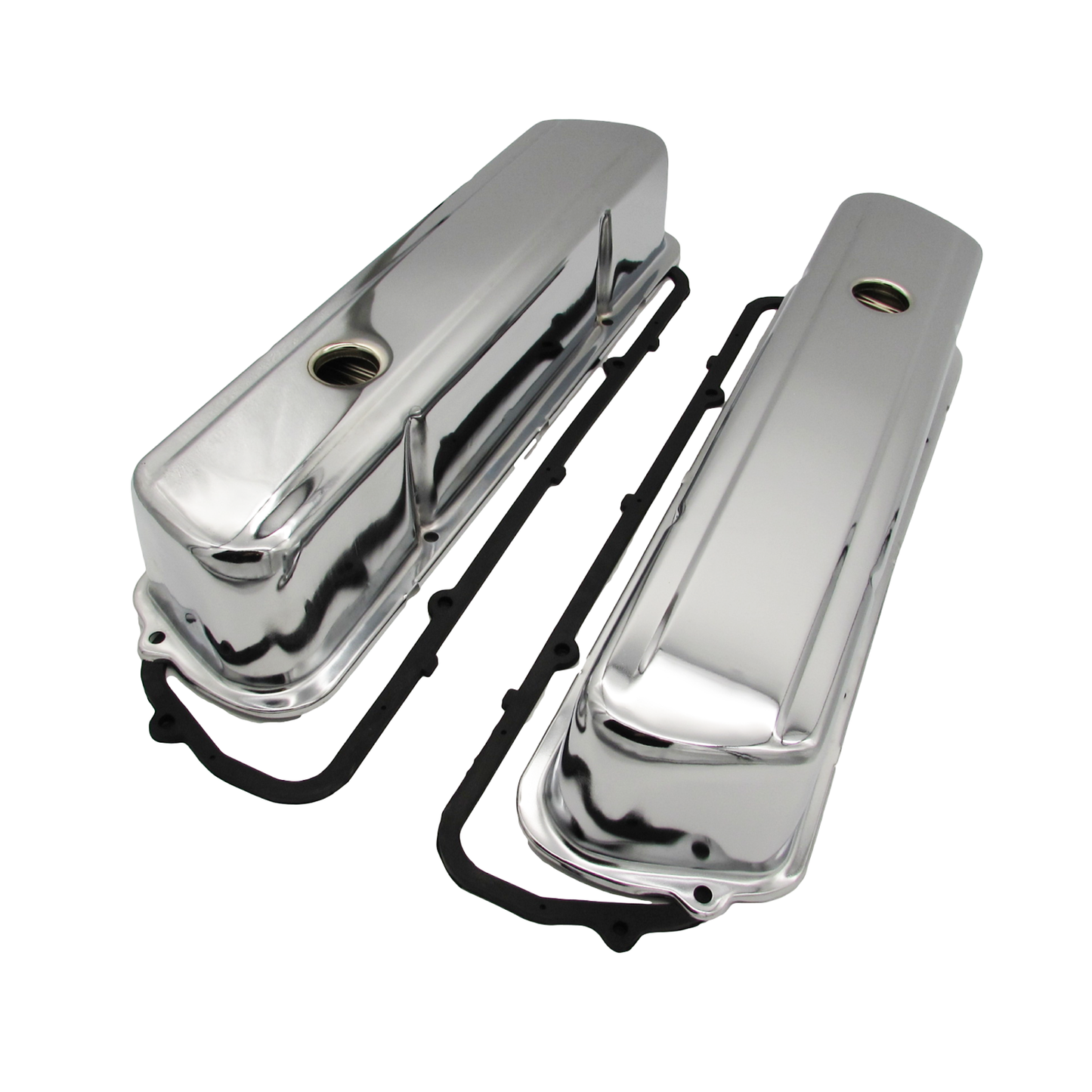 Speco Chrome Valve Covers Holden V8  253 308 Smooth 3.5" High & Gaskets 551932 & 811372R