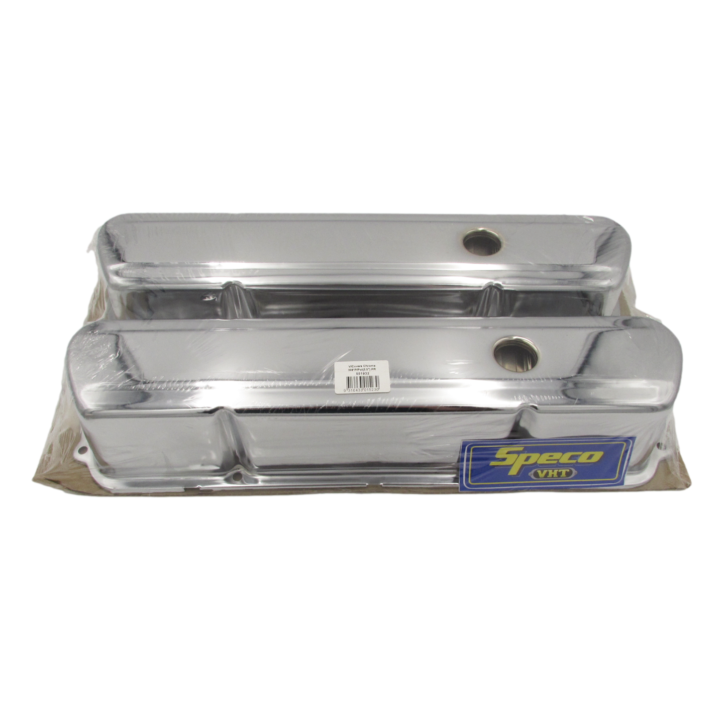 Speco Chrome Valve Covers Holden V8  253 308 Smooth 3.5" High & Gaskets 551932 & 811372R