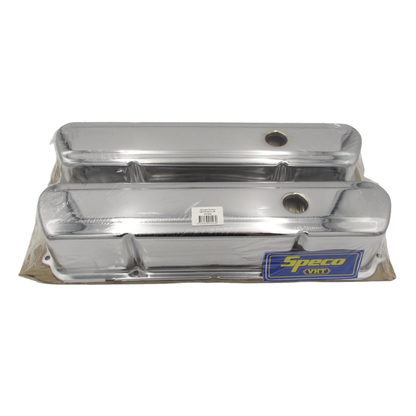 Speco Chrome Valve Covers Holden V8  253 308 Smooth 3.5" High & Gaskets 551932 & 811372R