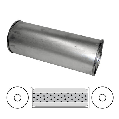 3" Performance Muffler Centre/Centre - 6" Round, 16" Long, Aluminised Steel