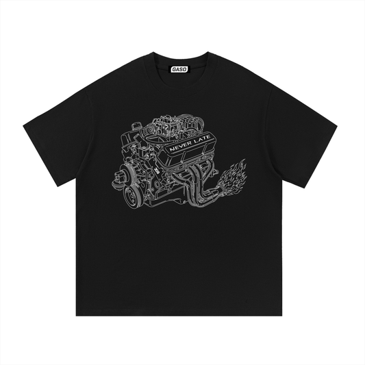 "Never Late in a 308" Black T-Shirt 100% Cotton
