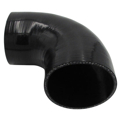 GASO 90 Degree Standard Elbow 4" (102mm) Silicone Hose Black