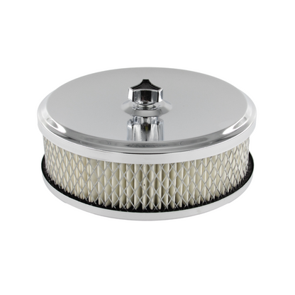 Speco 6-3/8" x 2" Inch Chrome Air Cleaner with 2-5/16" Neck suit Stromberg Carburettor Holden 6