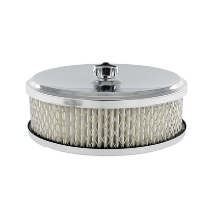 Speco 6-3/8" x 2" Inch Chrome Air Cleaner with 2-5/16" Neck suit Stromberg Carburettor Holden 6