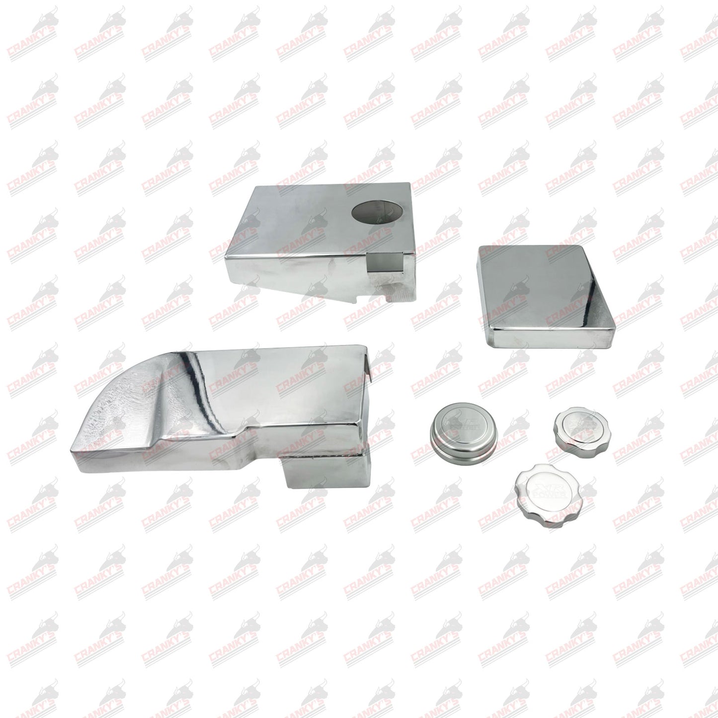 Ford BA/BF XR6 Six Piece Polished Aluminium Engine Dress-Up Kit Fuse ECU Coolant Caps