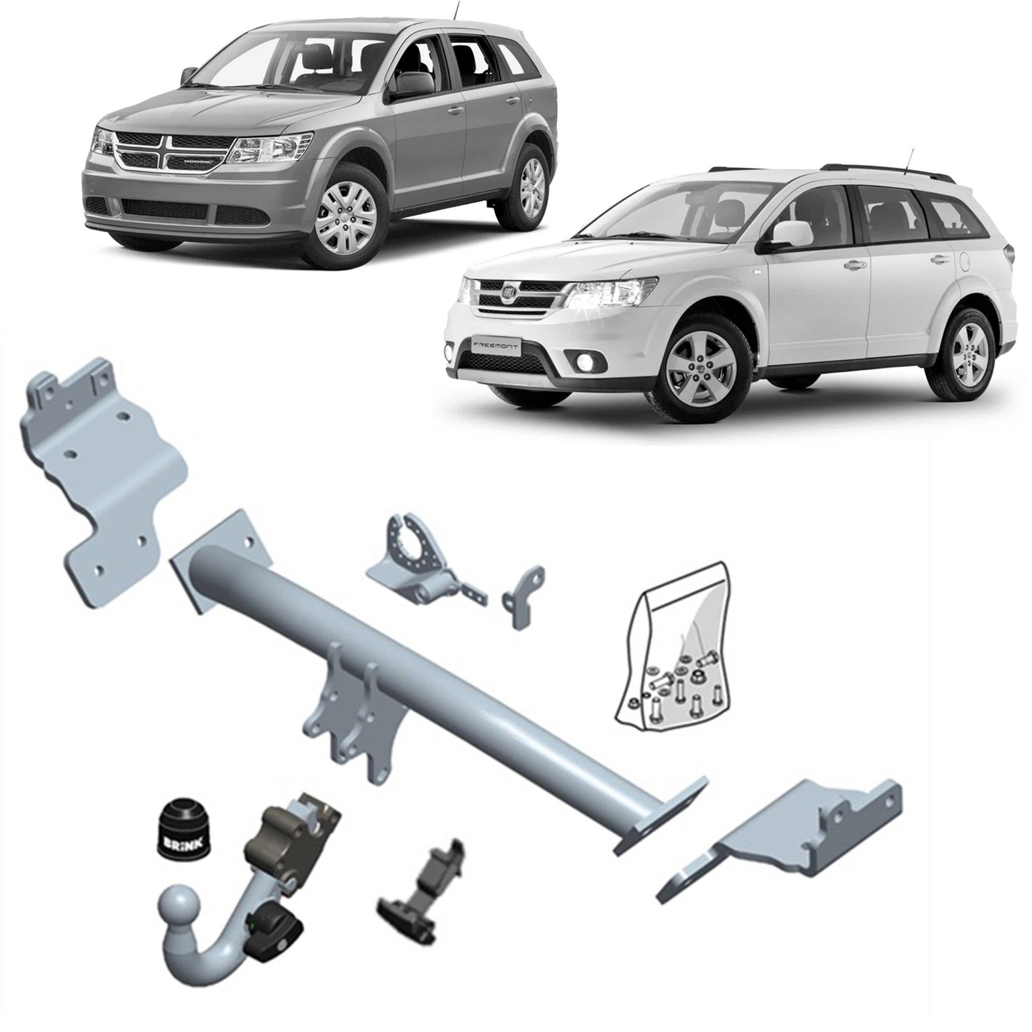 Brink Towbar European for Dodge Journey (06/2008 - 12/2016), Fiat Freemont (08/2011 - 12/2016)