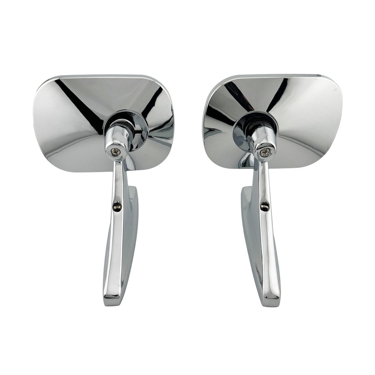 Caretti Pair Rectangle Side Mirrors Chrome Classic Vintage Fender / Door Mirror Roberk 370
