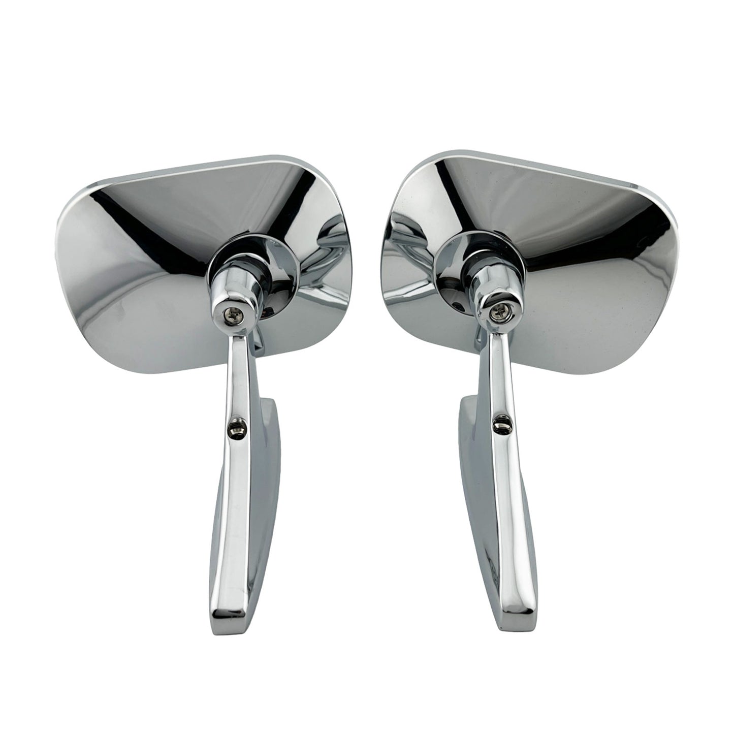 Caretti Pair Rectangle Side Mirrors Chrome Classic Vintage Fender / Door Mirror Roberk 370