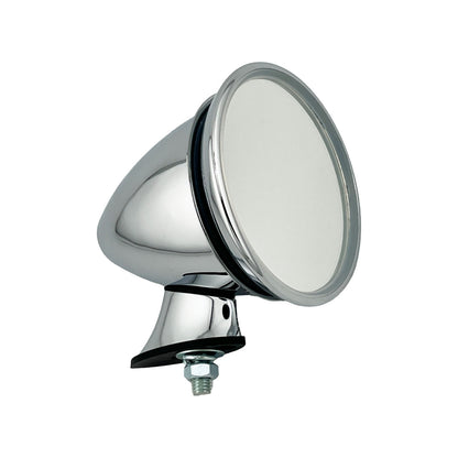 Caretti Chrome Bullet Mirrors with Adjustable Head, Classic 1960s MG Mini Triumph (Pair)