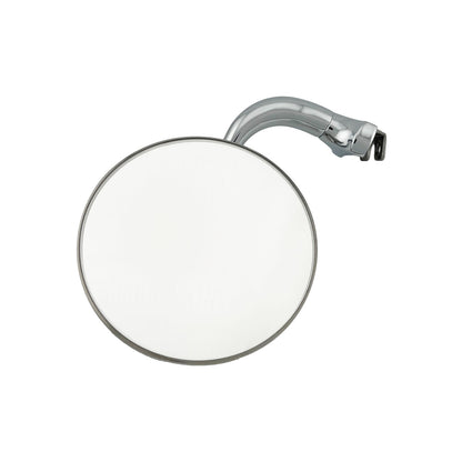 Caretti Peep Mirror 4" Round Chrome Curved Arm Classic Hot Rod (Single) Street Legal
