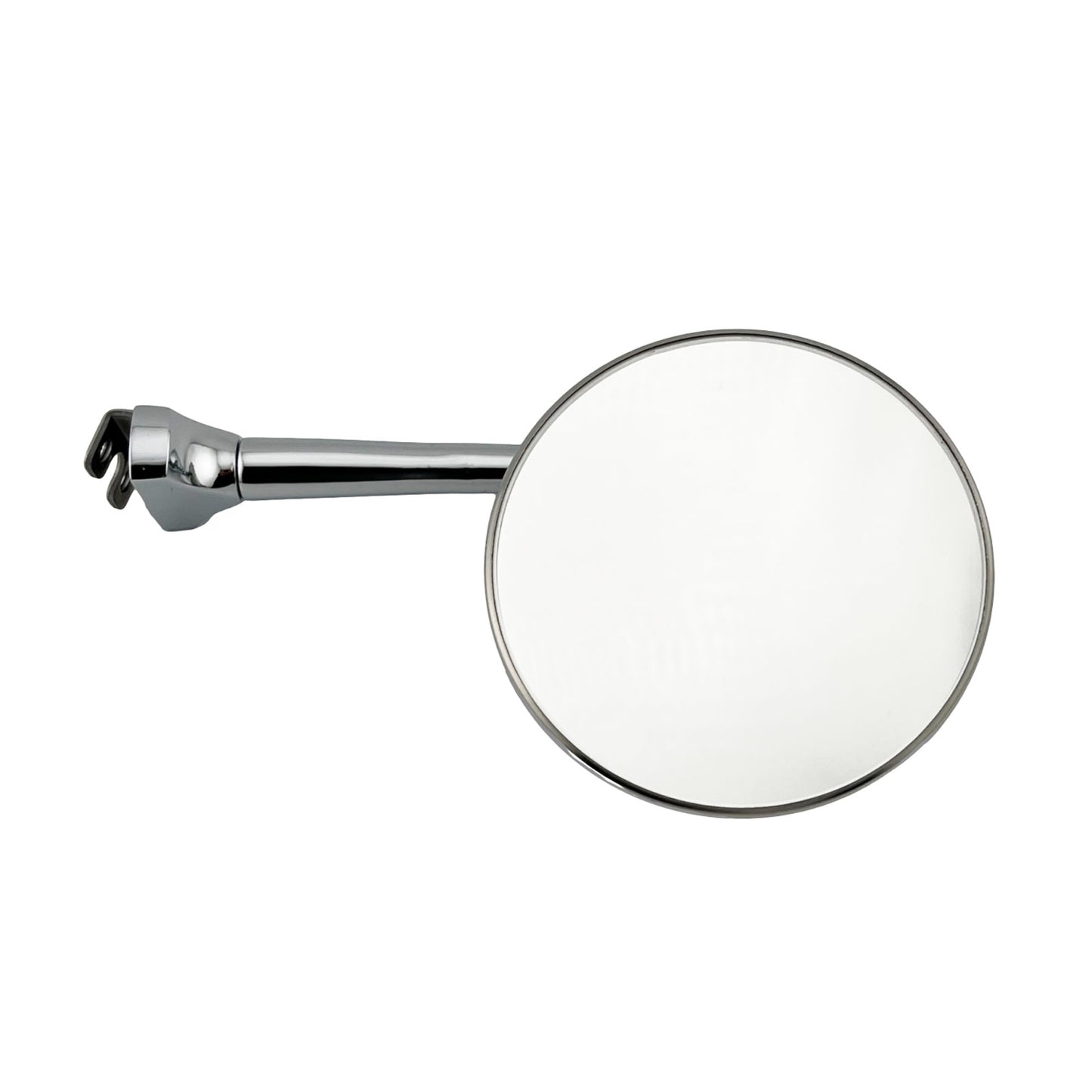 Caretti Peep Mirrors 4" Round Chrome Straight Arm Classic Hot Rod (Single) Street Legal