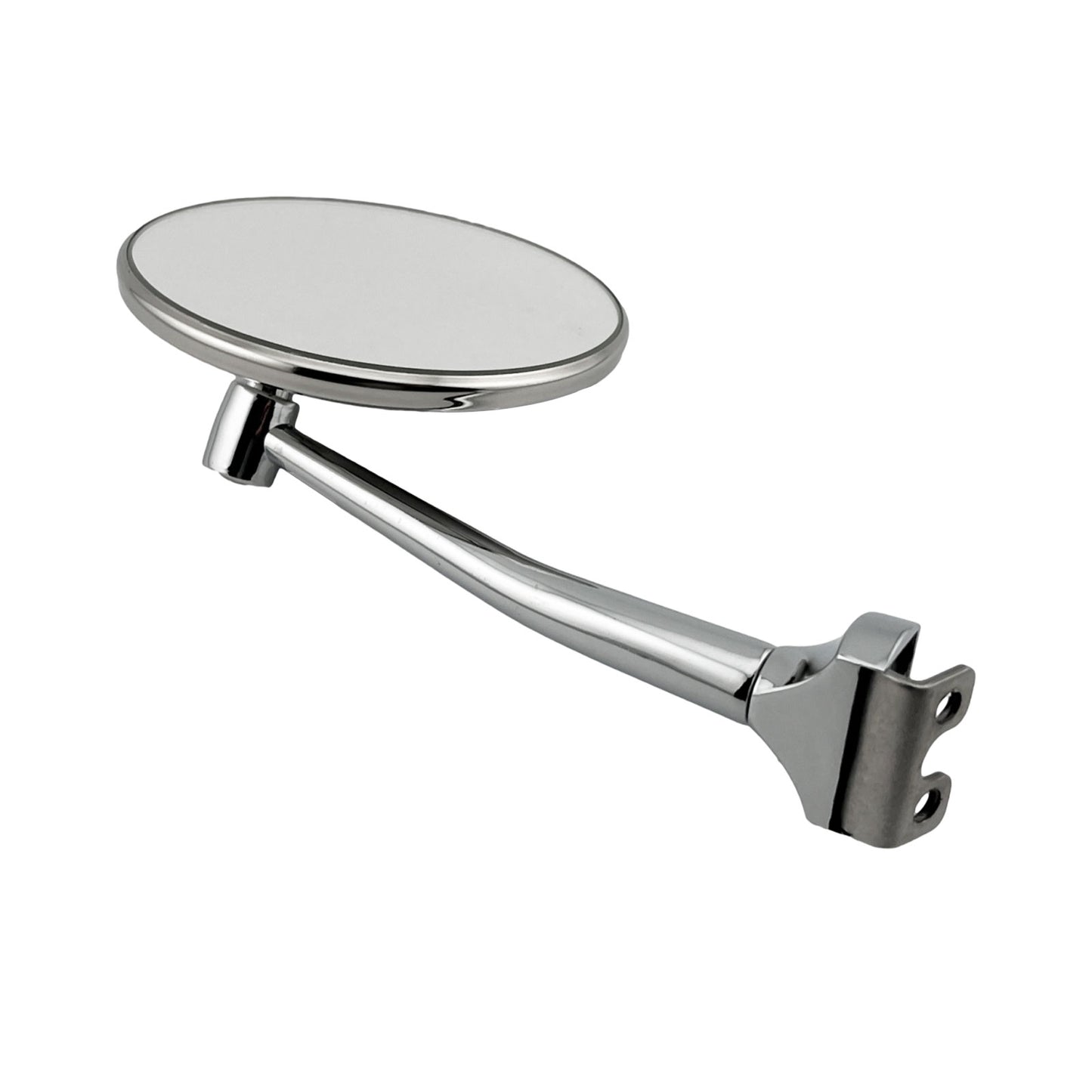 Caretti Peep Mirrors 4" Round Chrome Straight Arm Classic Hot Rod (Single) Street Legal