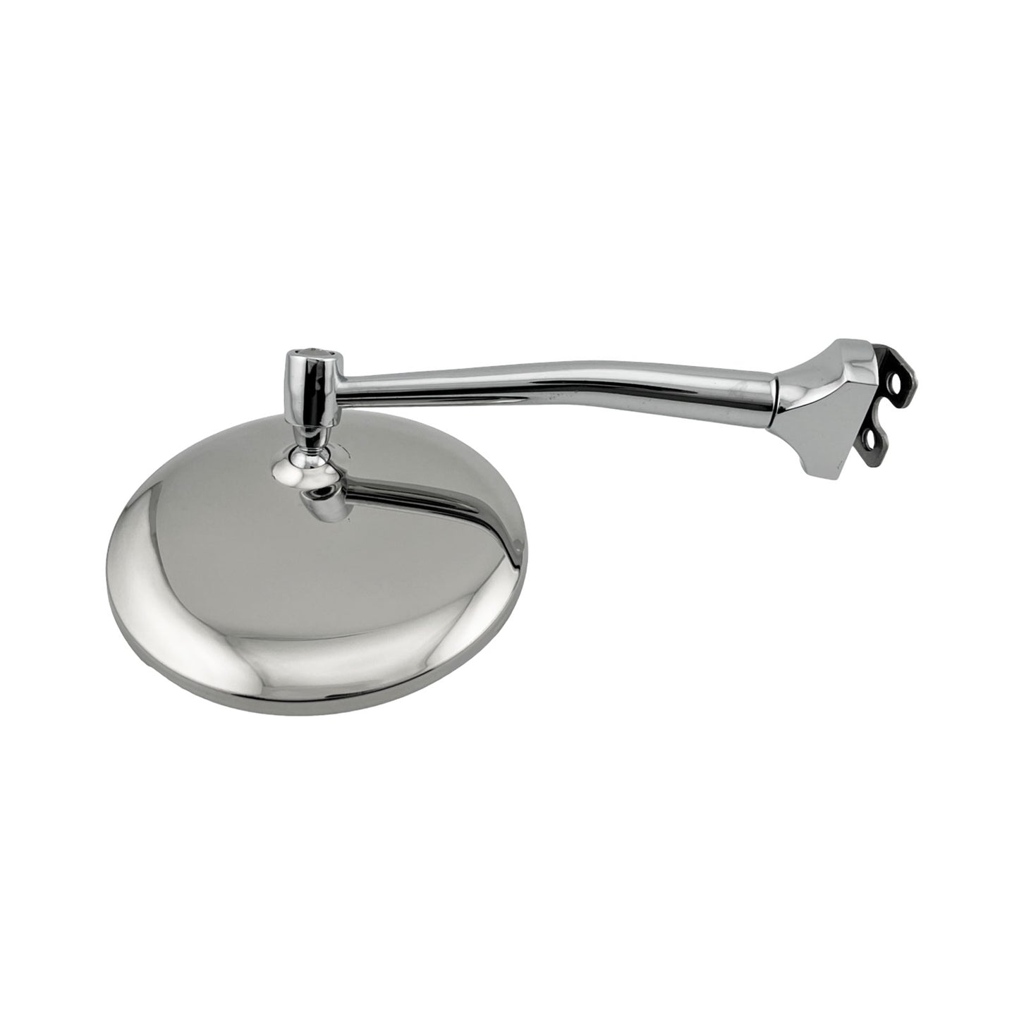 Caretti Peep Mirrors 4" Round Chrome Straight Arm Classic Hot Rod (Single) Street Legal